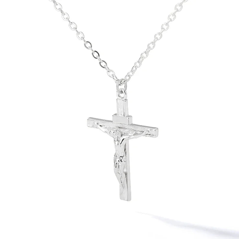 Unisex Stainless Steel Jesus Cross Necklace